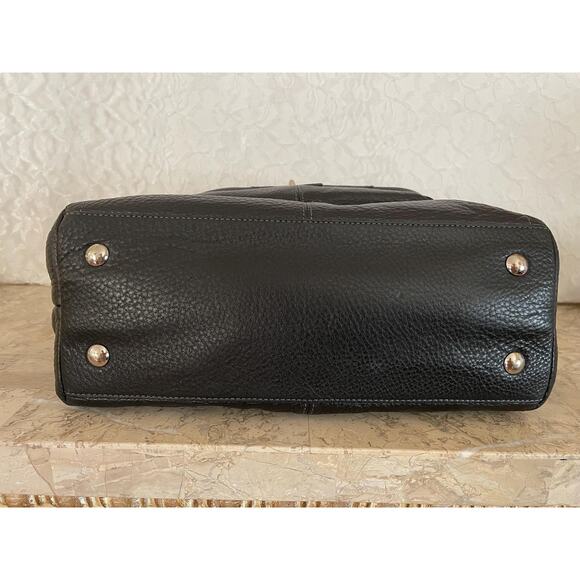 Coach penelope F19264 BLACK pebble Leather large Satchel BAG PURSE shoulder bag - Picture 6 of 10